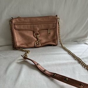 Rebecca Minkoff Rose gold crossbody bag purse